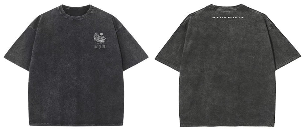 Black Oversized "M$N" T-Shirt