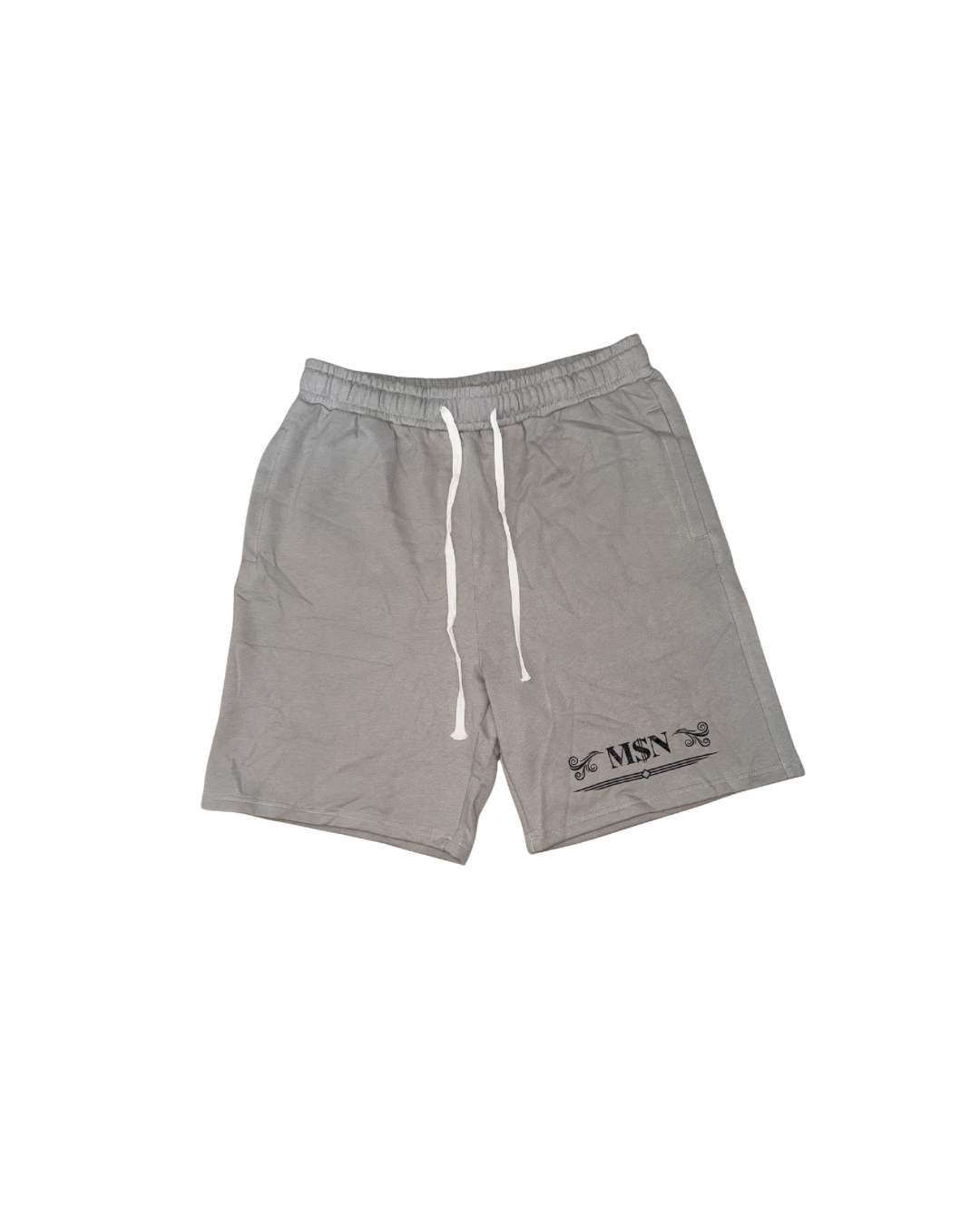 Mens Grey “M$N” Sweat Shorts