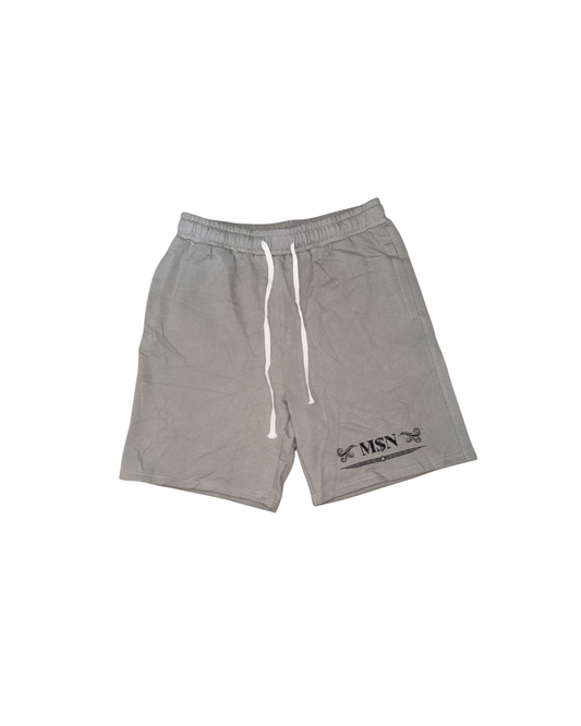 Mens Grey “M$N” Sweat Shorts
