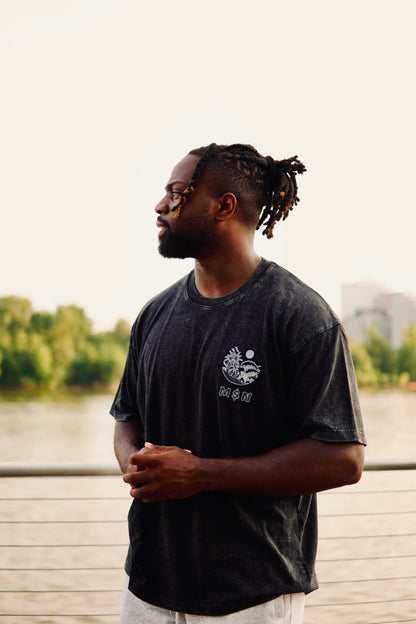 Black Oversized "M$N" T-Shirt