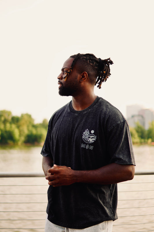 Black Oversized "M$N" T-Shirt