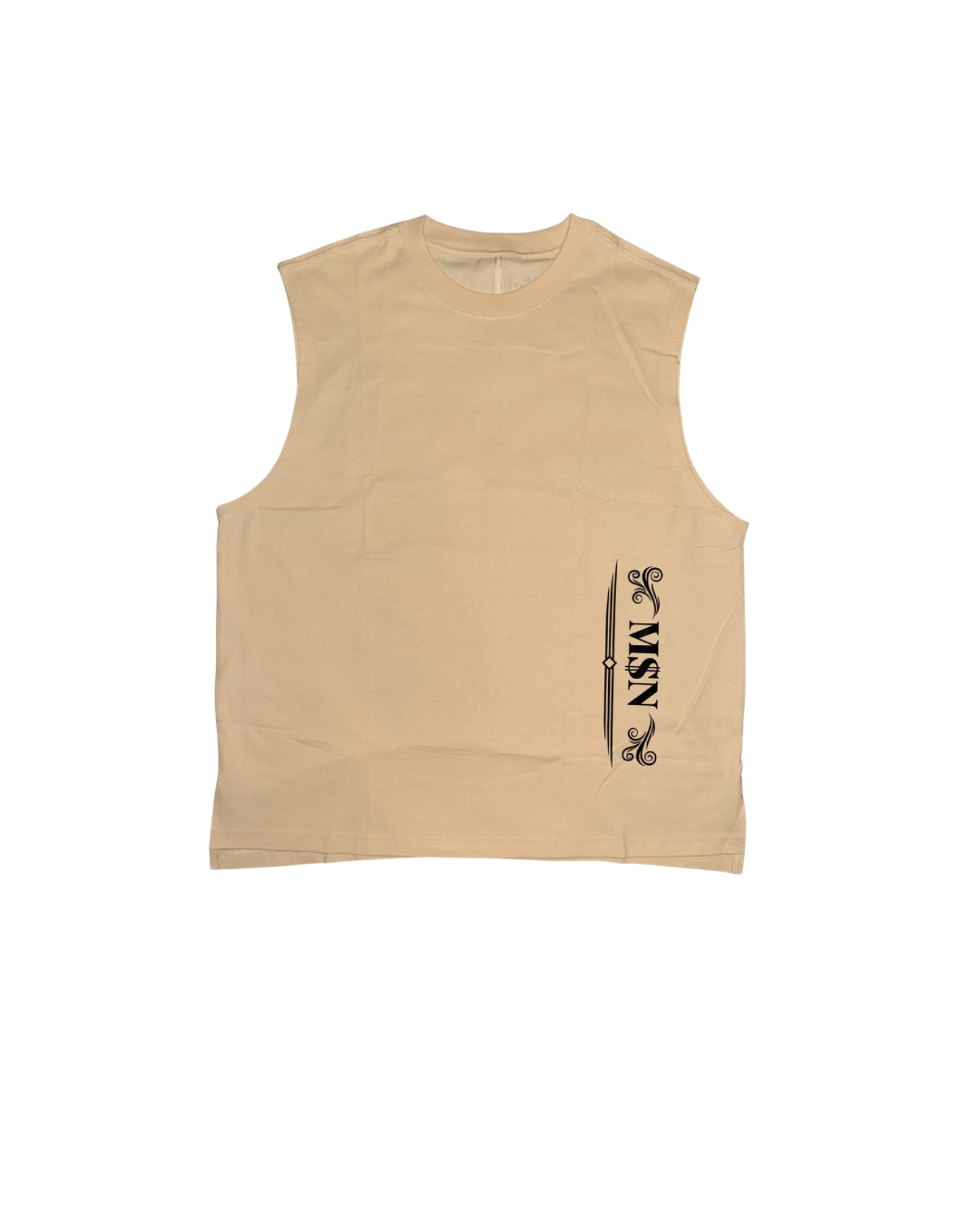 Beige “M$N” Tank Top