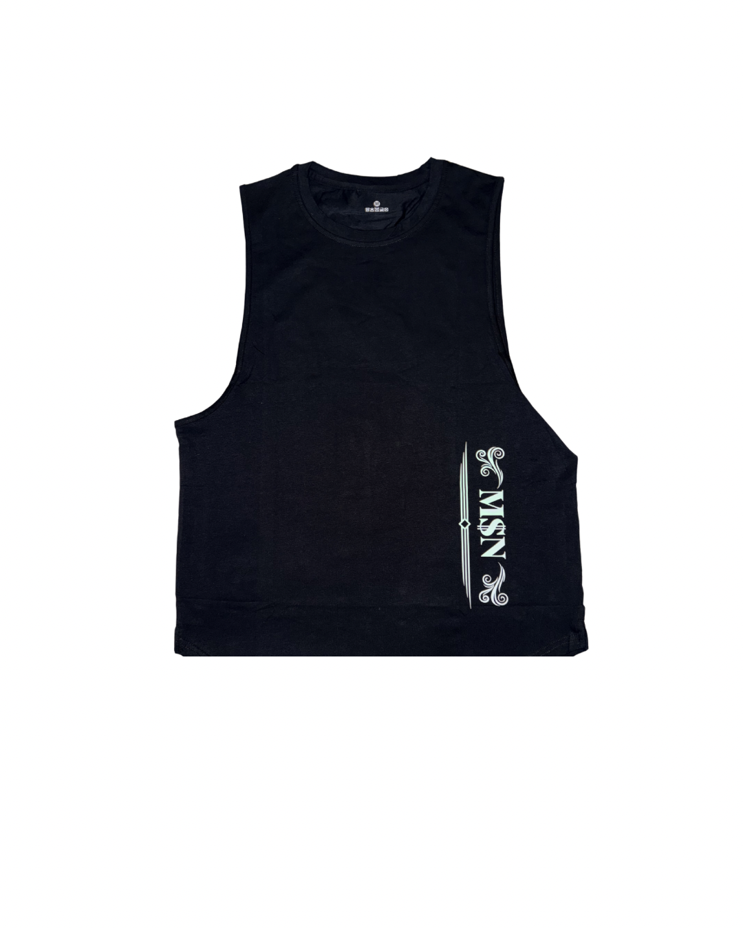 Black “M$N” Tank Top