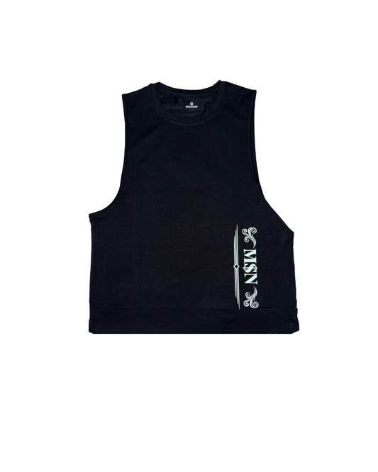 Black “M$N” Tank Top