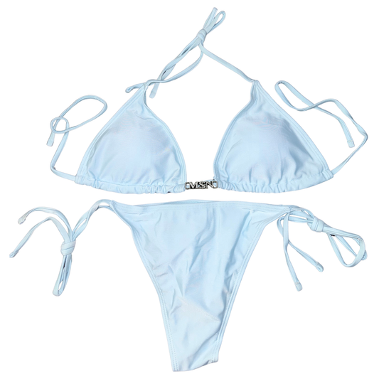 Light Blue “M$N” Bikini Set