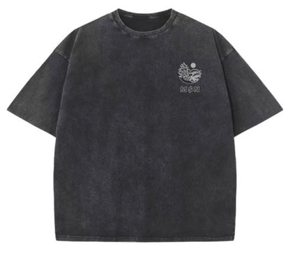 Black Oversized "M$N" T-Shirt