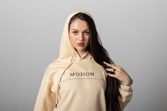 Beige Unisex "Mosion" Hoodie