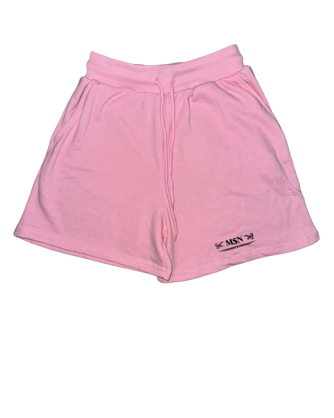 Women's Pink "M$N" Sweat Shorts